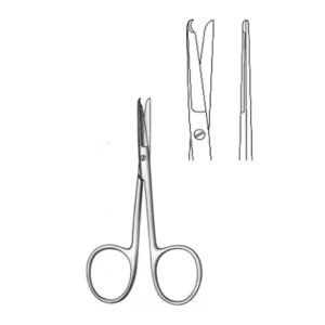 Strabismus Scissor - Length = 11.5 cm / 4-1/2", Blunt/Blunt, Curved