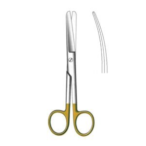 Standard Scissor - Length = 14.5 cm / 5-3/4", Blunt/Blunt, Curved, TC GOLD