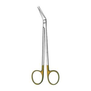 Locklin Gum Scissor - Length = 16 cm / 6-1/4", Saw Edge, Sharp/Sharp, TC GOLD