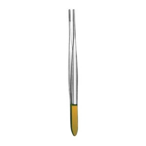 Cushing Dissecting Forcep - Length = 17.5 cm / 6-3/4", Serration = 0.5 mm, TC GOLD, Normal Profile W