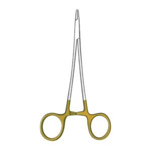 Needle Holder - Length = 11 cm / 4-1/2", Special Pattern, TC GOLD