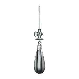 Standard Trocar (With Stop Cock) - Total Length  = 19.5 cm, Wroking Length = 12 cm / 4-3/4", Diamete