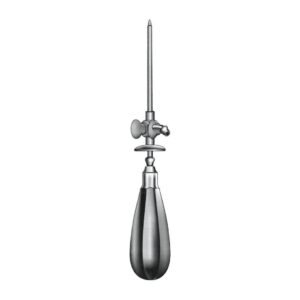 Standard Trocar (With Ospiotion Stop Cock) - Total Length  = 19.5 cm, Wroking Length = 12 cm / 4-3/