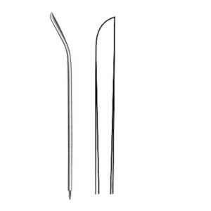Redon Needle - Length = 19.5 cm / 7-3/4, 10 Charr., Slightly Curved Knife Tip, Threaded End